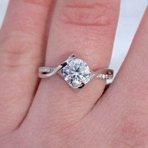 Diamond Moissanite Ring 925
